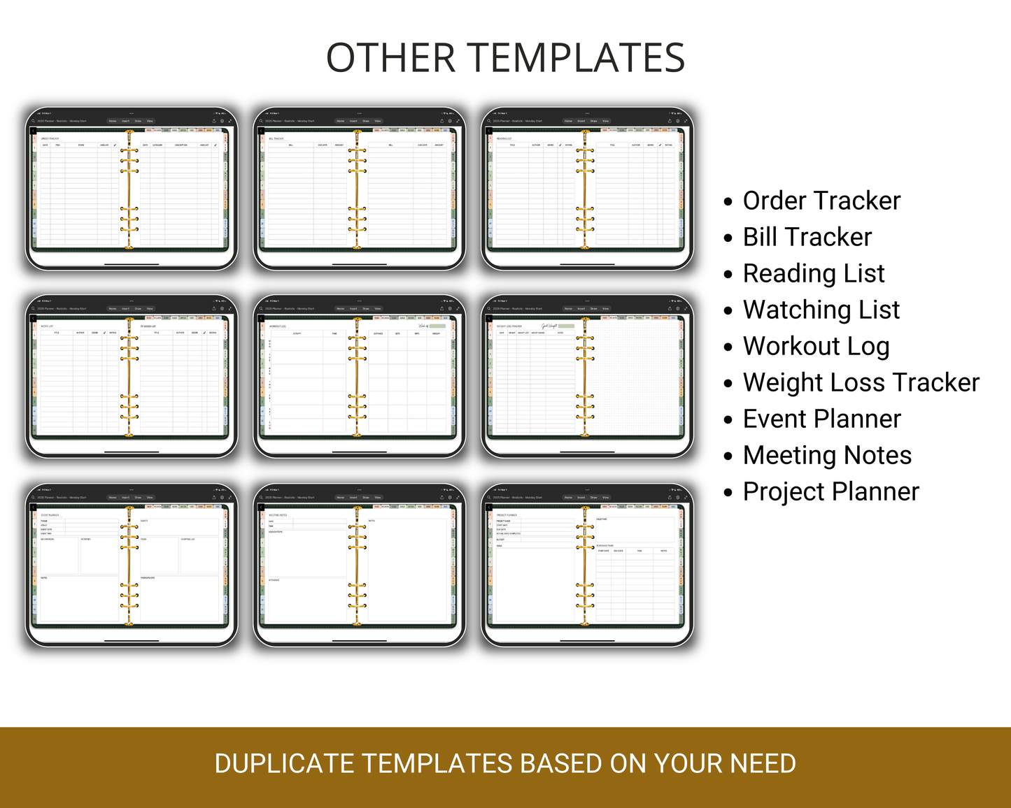 2025 OneNote Planner | Realistic Planner | Boho | Monday Start